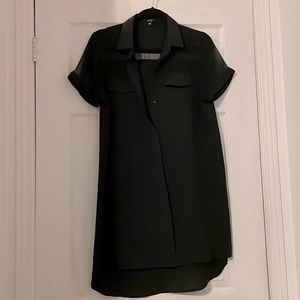 Sheer Button Up Shirt Dress